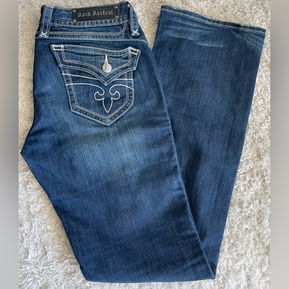 ROCK REVIVAL CHRISSIE BOOT JEANS SZ 32 - Picture 3 of 15